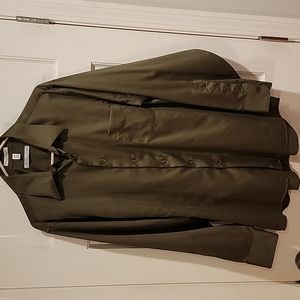 Geoffrey Beene Dress Shirt 16 1/2 Green